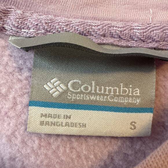 Columbia Women's S Athleisure Logo Pullover Hoodie Sweatshirt Tunic Lilac Purple - Picture 3 of 8